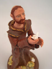 St. Anthony figurine made from push mold