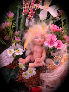 baby fairy in garden patch
