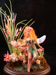 Fairy Gwen Doll in Fairy Garden