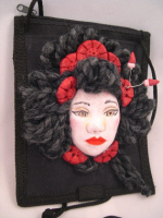 Geisha Doll Face Mold made with Push Molds for Polymer Clay by White Gothic Studios