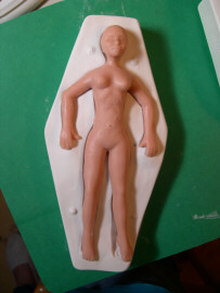 Fairy Maiden in the push mold showing the features