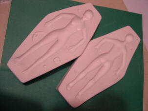Fairy Maiden push mold showing the bent arms