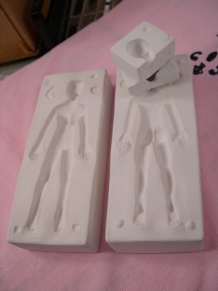 Lady Fairy Push Mold for Polymer Clay with two extra face molds