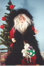 santa doll from polymer clay