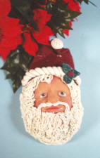 polymer clay santa ornament