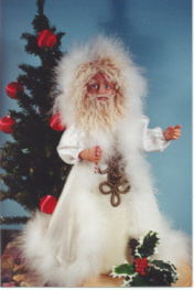 father christmas polymer clay doll