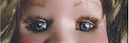 hand painted doll eyes in a porcelain doll